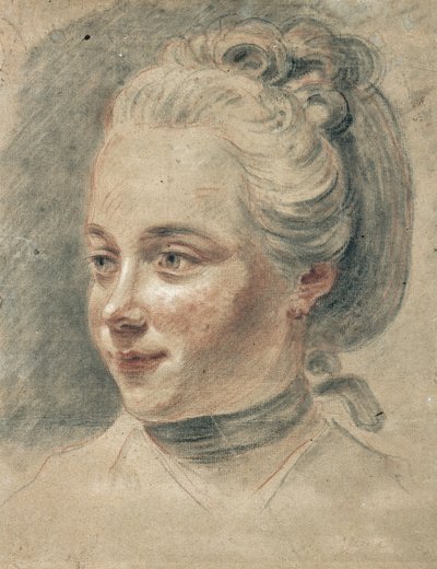 Three-Quarter View of the Head of a Girl, Turning to the Left by Johann Heinrich Wilhelm Tischbein